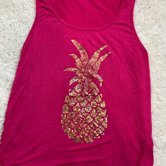 Pink & gold pineapple tank - Picture 4 of 4